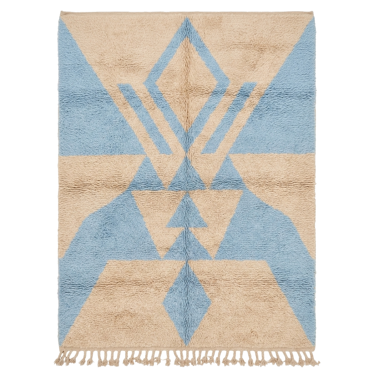 Blue Mountain Crest Moroccan Shag Rug
