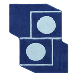 Blue Orbit Blocks Hand Tufted Rug - MAIA HOMES