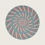Blue Zic Zag Hand Tufted Round Rug - MAIA HOMES
