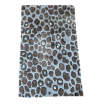 Stylish blue and black leopard print area rug, perfect for adding a touch of luxury to your bedroom or living room. This hand-tufted wool rug features a captivating pattern ideal for large spaces, making it a standout piece among bedroom rugs or large area rugs.