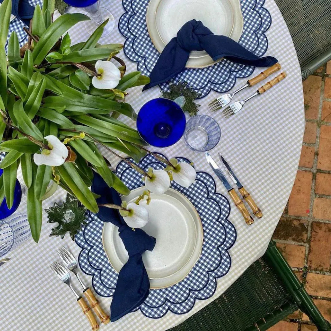 Blue and White Gingham Placemats