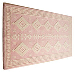 Blush Keystone Lattice Hand Tufted Wool Rug shown flat on a white background