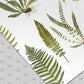 Blush Pink Floral and Foliage Wallpaper Green and White Ferns Botanical Wallpaper 