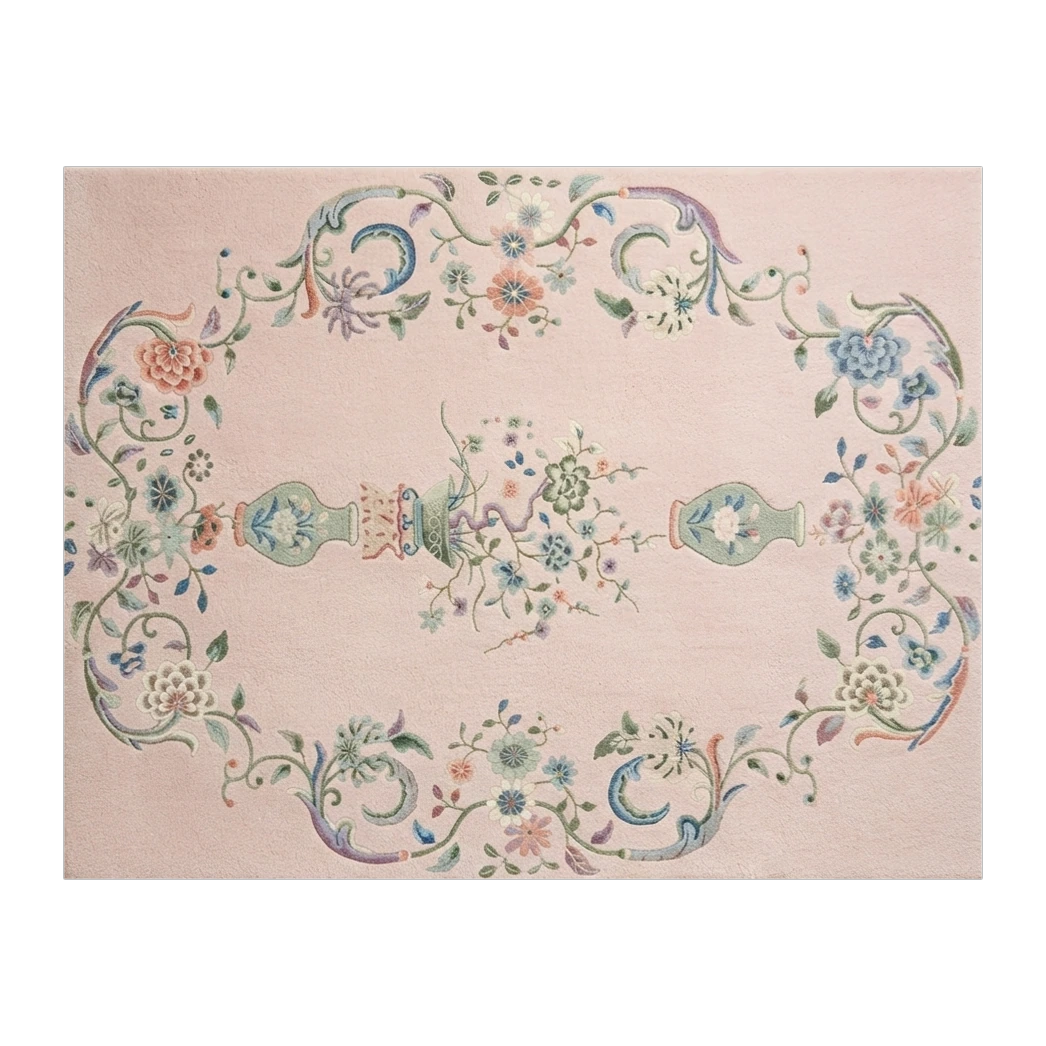 Blush Porcelain Garden Hand Tufted Rug - alternate view
