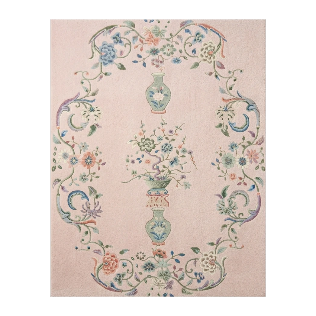 Blush Porcelain Garden Hand Tufted Rug