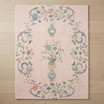 Blush Porcelain Garden Hand Tufted Rug — pink, sage, blue floral rug by Maia Homes