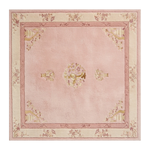 Blush Temple Lotus Square Hand Tufted Rug - alternate view