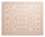 Blush Tree of Life Flatweave Rug shown flat on a white background