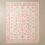 Blush Tree of Life Flatweave Rug — pink, cream, ivory floral rug by Maia Homes
