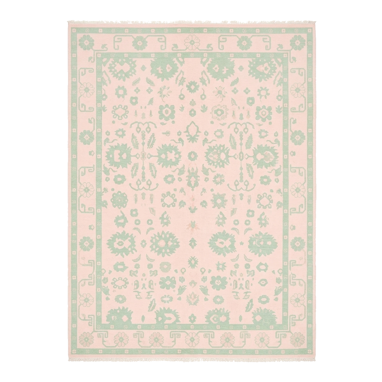 Blush Botanical Garden Hand Knotted Rug