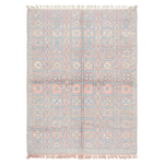 Blush Grid Motif Hand Knotted Rug 