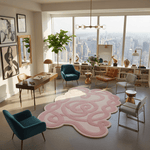 Blush Ribbon Flow Hand Tufted Rug - MAIA HOMES