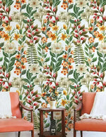 Bohemian Colorful Floral Wallpaper