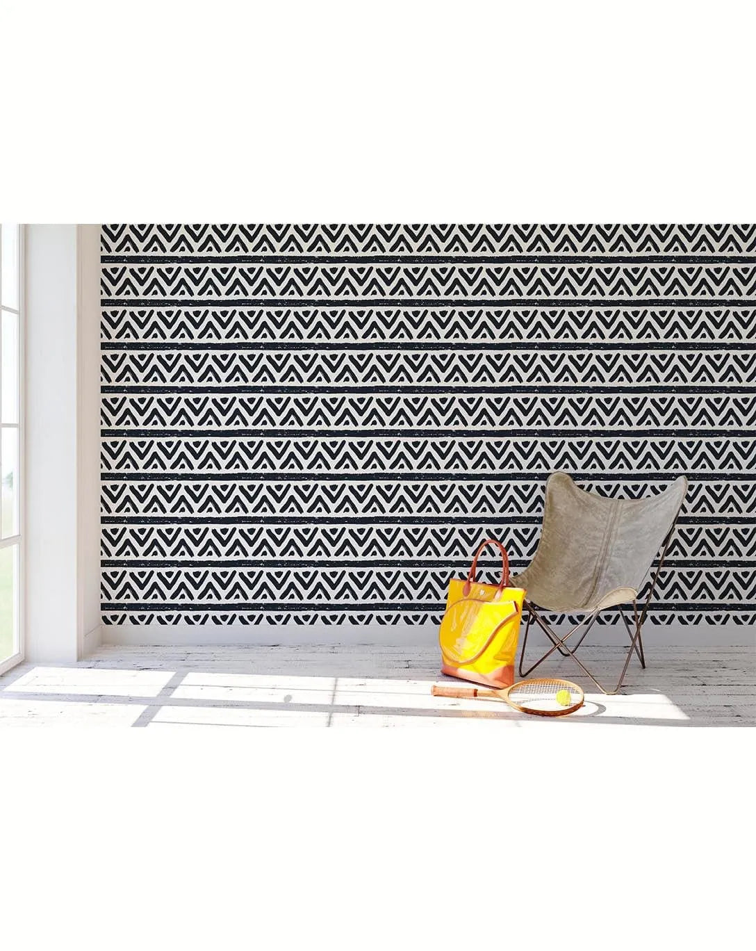 Bold Geometric Triangle & Line Removable Wallpaper