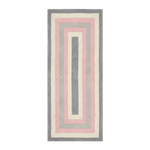 Bordered Pastel Hand Tufted Runner Rug

