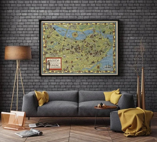 Boston Map Print| Art History