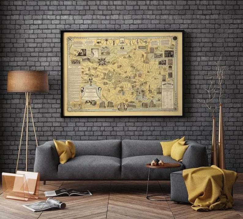 Boston Map Print| Art History