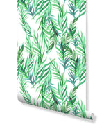 Botanical Green Leaves Removable Wallpaper