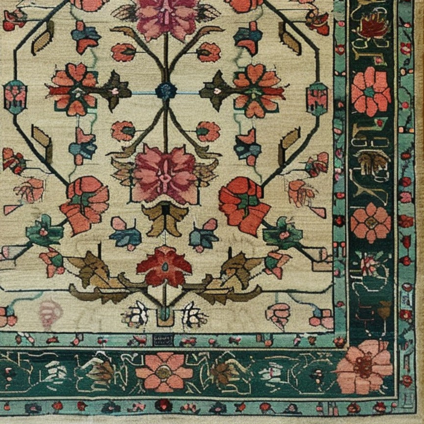 Botanical Bliss Medium Hand Knotted Wool Rug