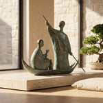 Brass Abstract Boat Sculpture