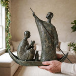 Brass Abstract Boat Sculpture