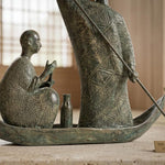 Brass Abstract Boat Sculpture