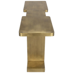 Brassed T Shaped Console Table