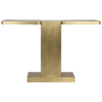 Brassed T Shaped Console Table