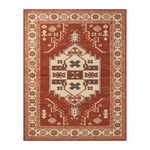 Brick Kazak Crest Hand Tufted Rug