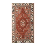 Brick Stepped Crest Hand Tufted Runner Rug