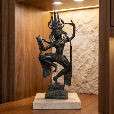 Bronze Khmer Apsara Dancer Statue