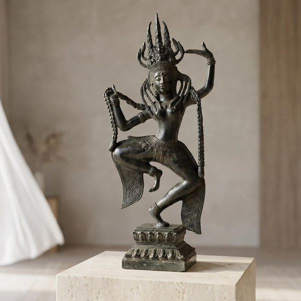 Bronze Khmer Apsara Dancer Statue
