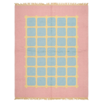 Bubblegum Grid Hand Knotted Rug