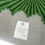 Butterflies over Flower Round Hand Tufted Wool Rug - Light Green