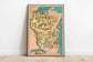 Wisconsin Map Print| Fine Art Prints