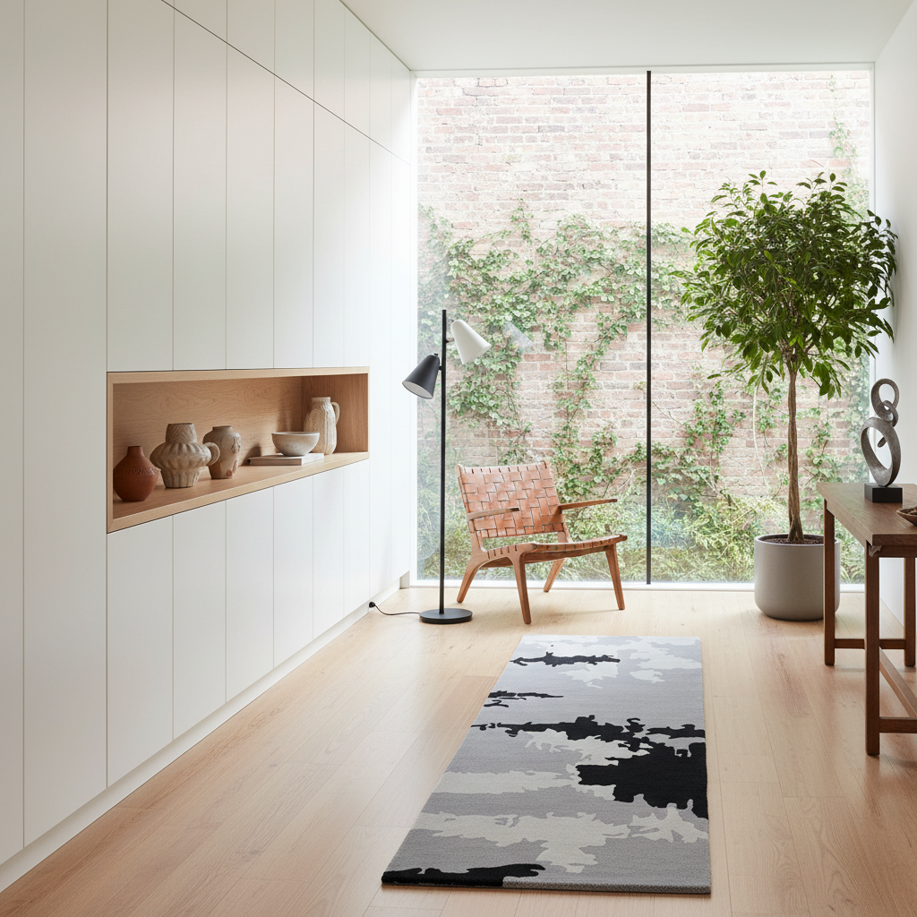 Camo Texture Hand Tufted Runner Rug