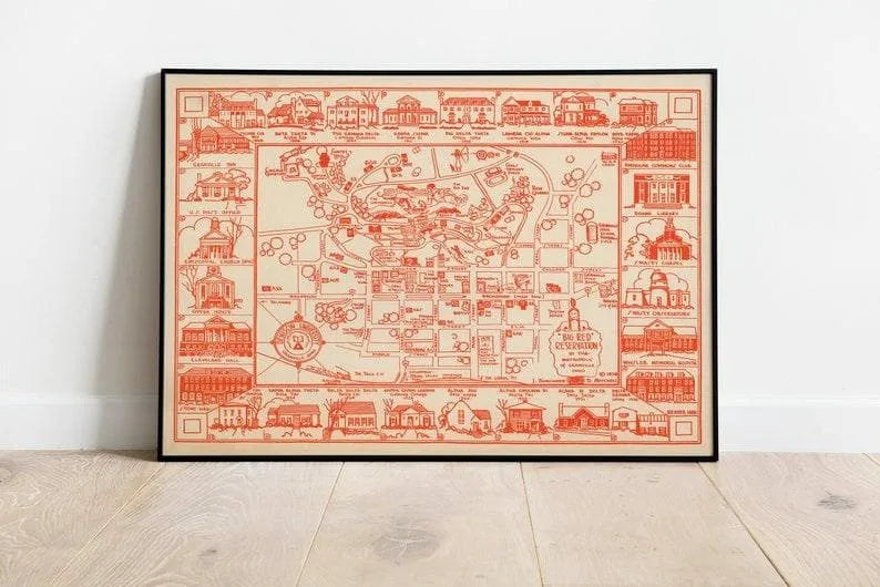 Denison University Map Print| Art History