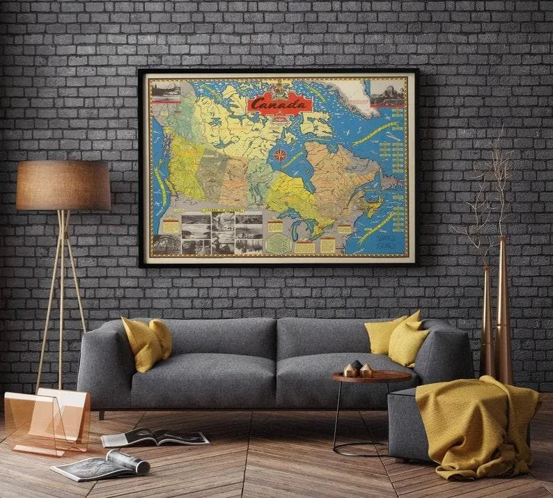 Canada Map Print| Art History