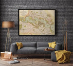 Canberra City Framed Map Wall Art Poster