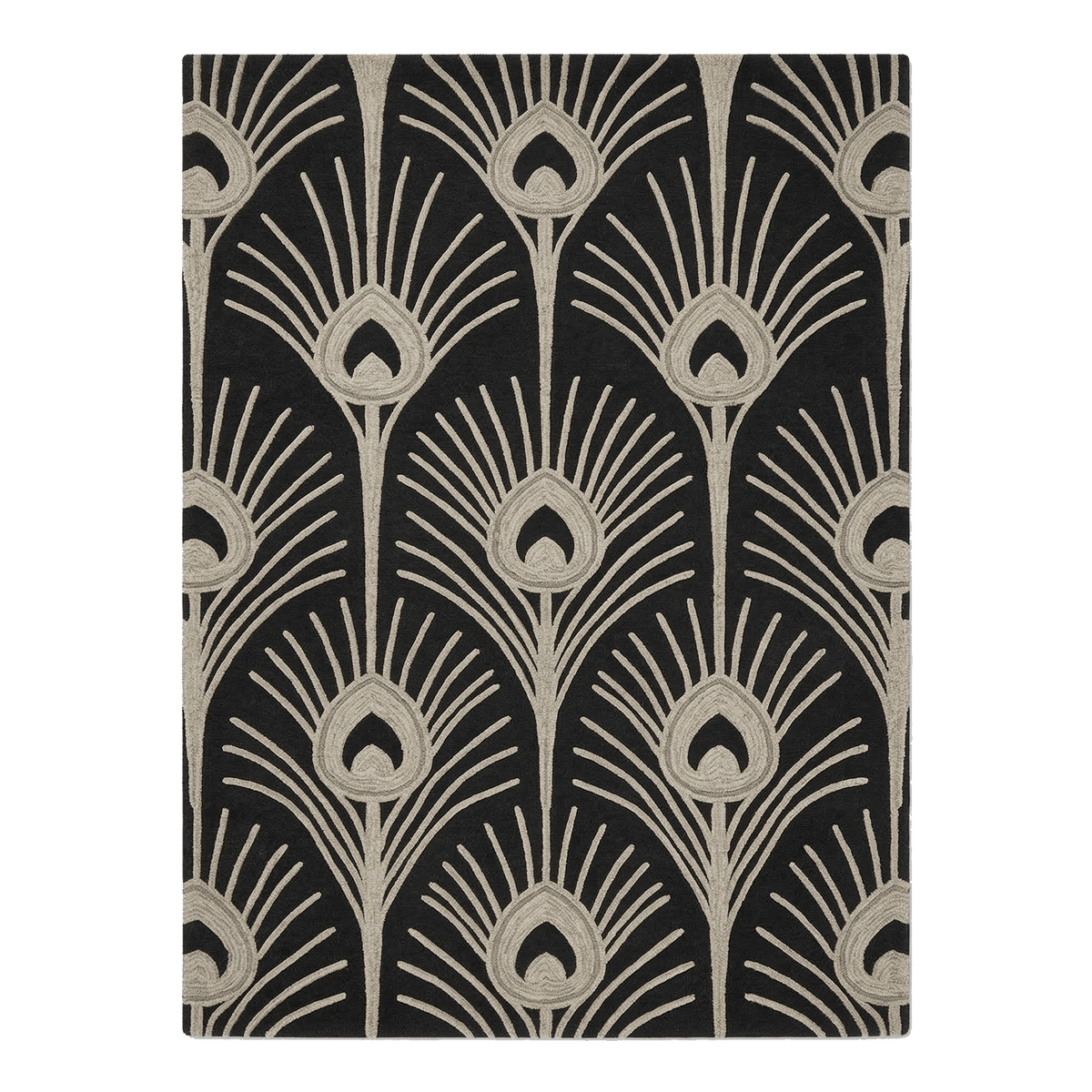 Carbon Quill Deco Hand Tufted Rug - MAIA HOMES