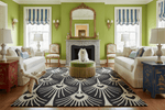 Carbon Quill Deco Hand Tufted Rug - MAIA HOMES