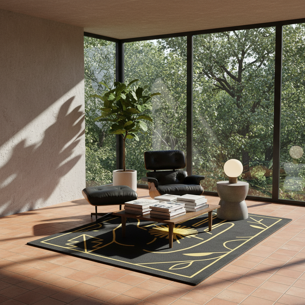 Celestial Palm Hand Tufted Rug