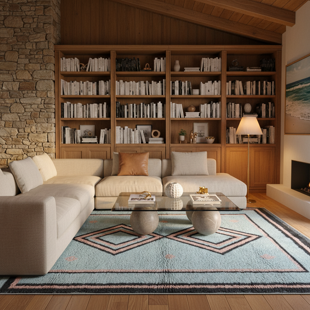 Celestial Symmetry Moroccan Shag Rug