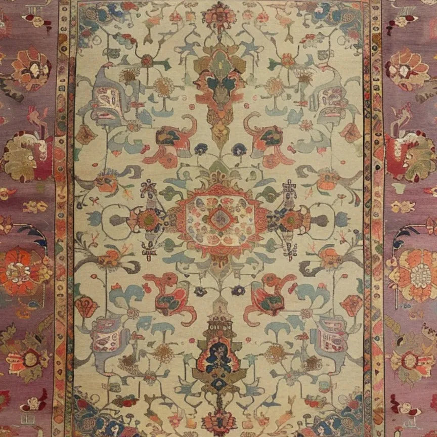 Charming Blooms Hand Knotted Area Rug