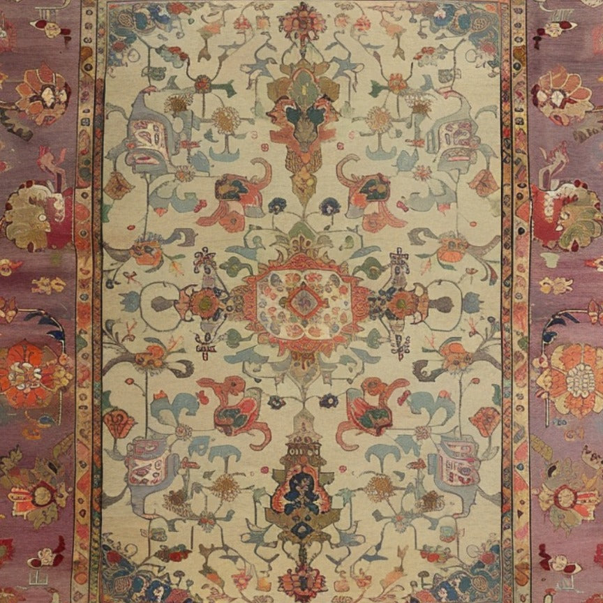 Charming Blooms Hand Knotted Area Rug