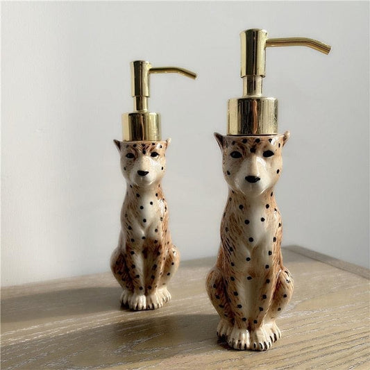 Cheetah Shaped Ceramic Soap Dispenser Cheetah Shaped Ceramic Soap Dispenser Cheetah Shaped Ceramic Soap Dispenser 