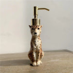 Cheetah Shaped Ceramic Soap Dispenser