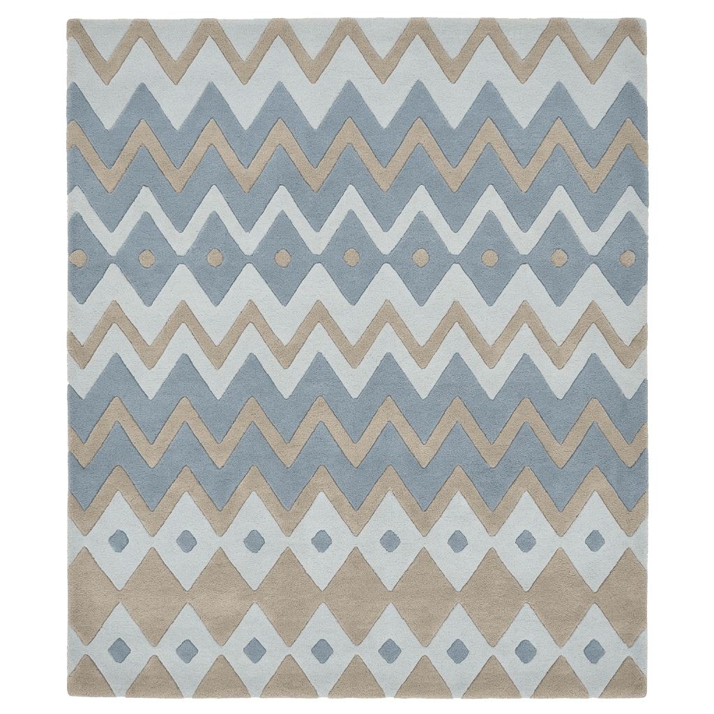 Chevron Pattern Fusion Hand Tufted Rug - MAIA HOMES