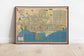 Toronto City Map Wall Print| Framed Map Wall Decor