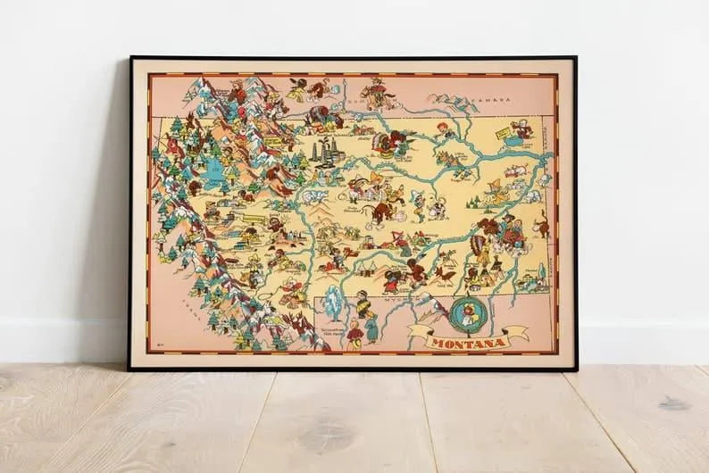 Monatana Map Print| Art History